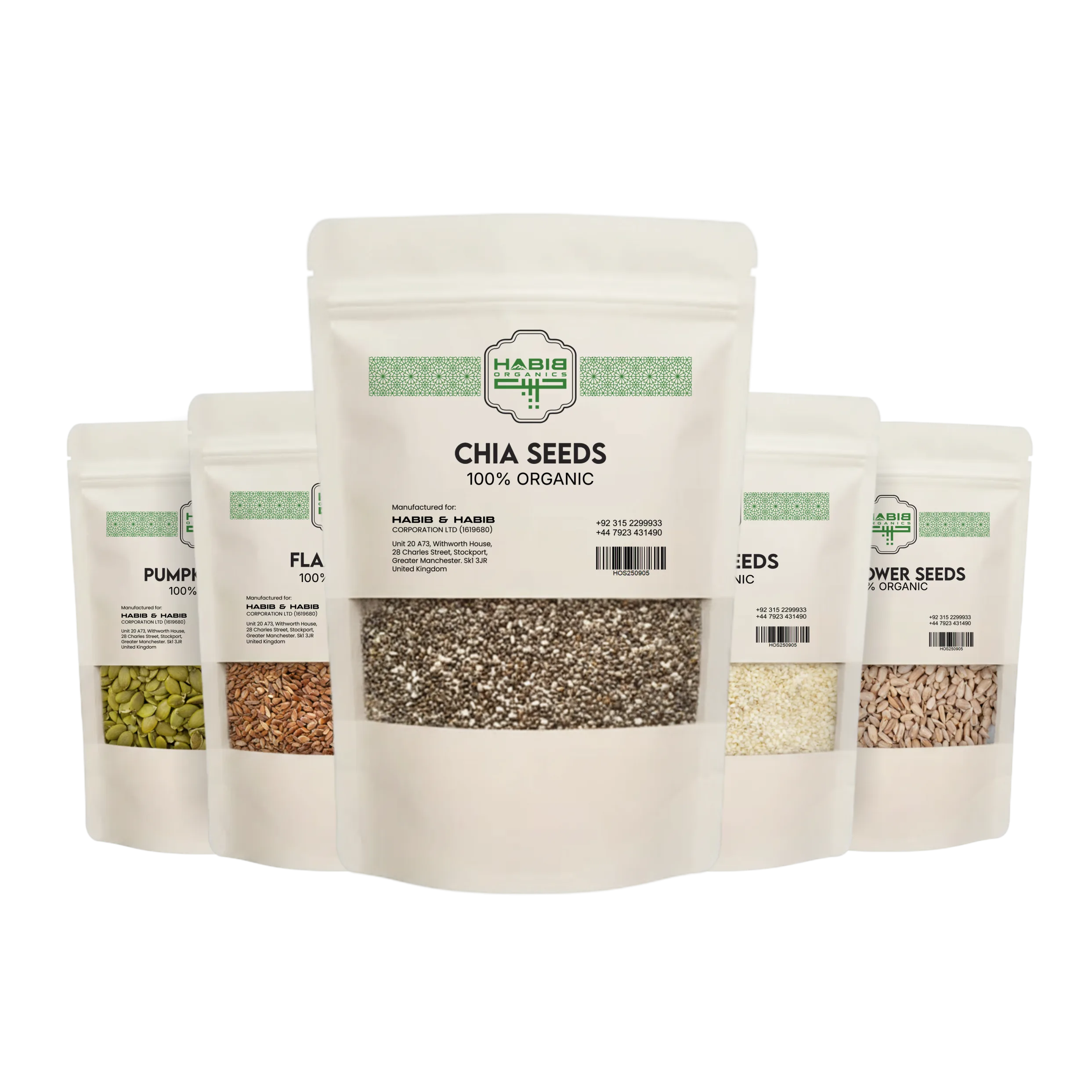 Super Seeds Nutrition Bundle (Pack of 5) – Premium Sesame, Sunflower, Chia, Flax & Pumpkin Seeds | Daily Nutrient-Rich Superfoods for Better Health